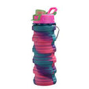 Rainbow Collapsible Water Bottle - Pastel Pink