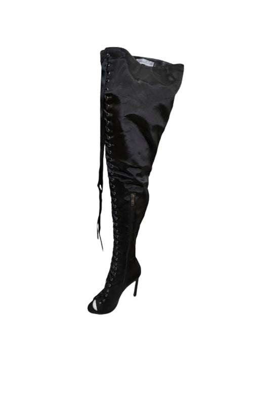 Rita Lace Up Over The Knee Light Boots