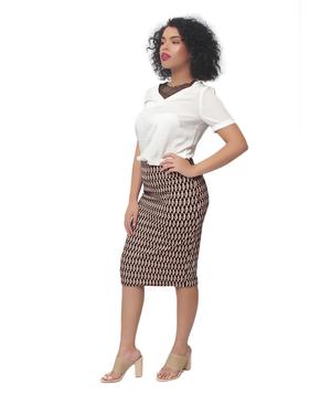 Pencil Skirt - Brown