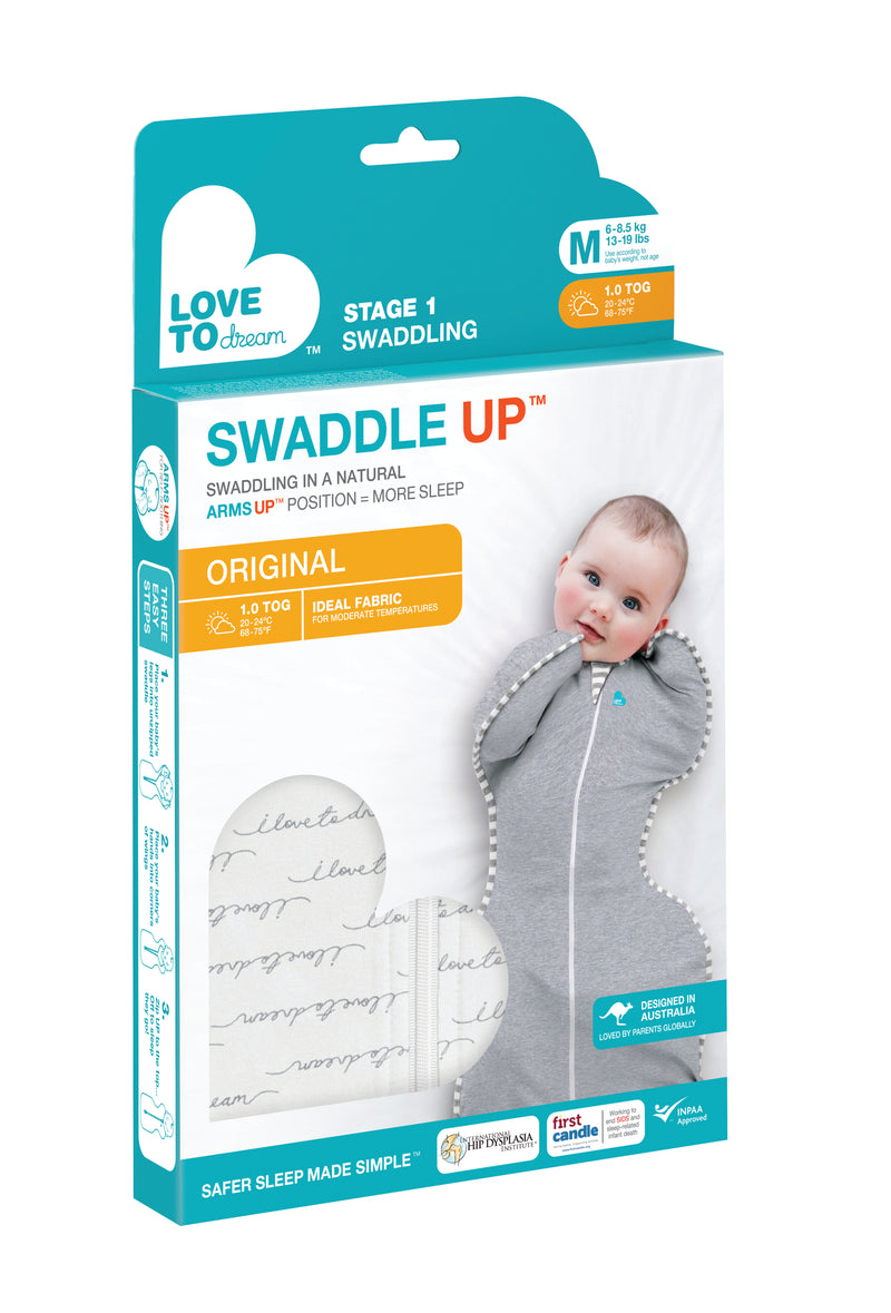 Swaddle Up Original White(Dreamer) - Medium(6-8.5KG)