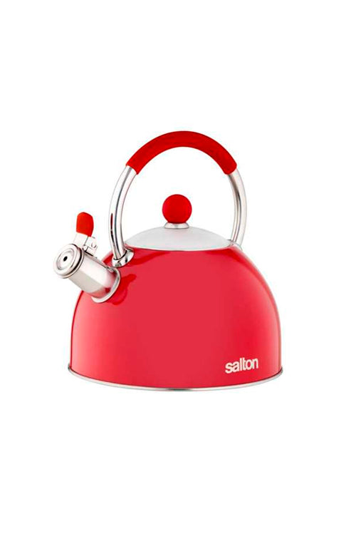 Salton Whistling Stove Top Kettle Red