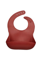 Silicone Pocket Bib- Rust