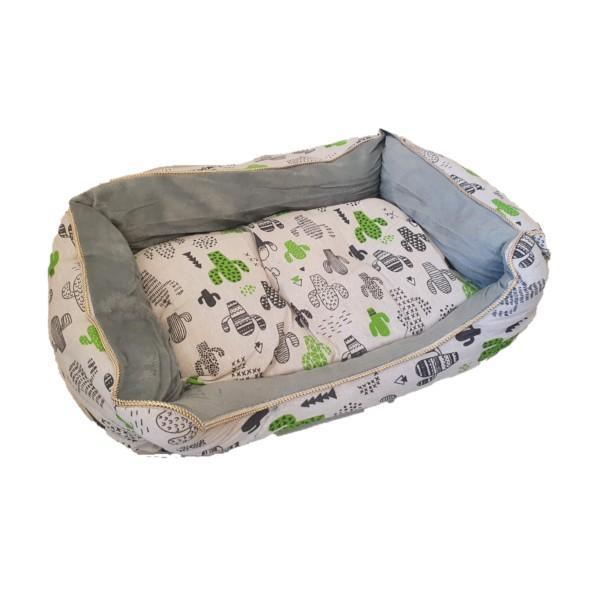 Small Pet Bed - Blue & Grey Owls