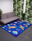 Rectangular Crystal Velvet Carpet for Kids/Dynamic