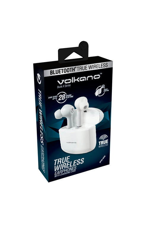 Volkano Buds X Series TWS Earphones + Charging Case - White