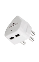 Volkano Current series Double USB wall charger with 3 pin plug
