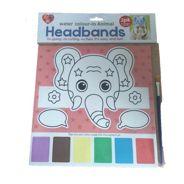 Water Colour-In Dinosaur Headbands