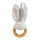 Bunny Ear Natural Wood Baby Teether