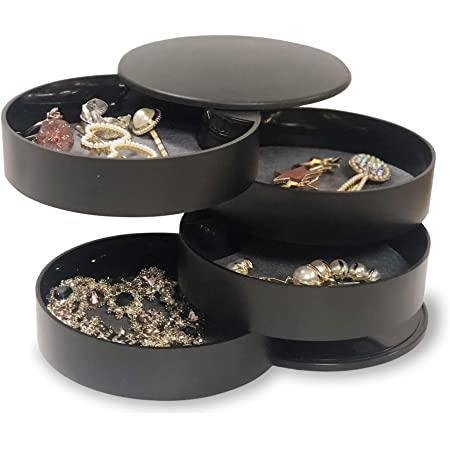 Compact Rotating Jewellery Organizer â€“ Black