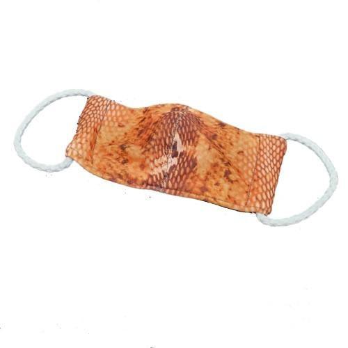 Kids Reusable Fabric 3-layer Non-Medical Mask (small size) â€“ orange snakeskin print