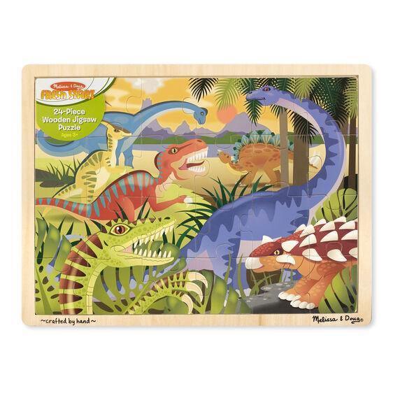 Melissa & Doug Wooden Jigsaw - Dinosaur 24pc (Pre-Order)