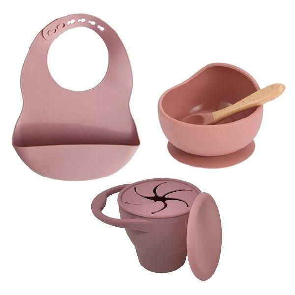 Silicone Baby Feeding Set 4PC - Assorted Colours