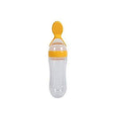 Silicone Nursing Bottle with Spoon/orange