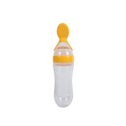 Silicone Nursing Bottle with Spoon/orange