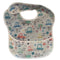 Waterproof Baby Bib with Crumb Catcher - Blue Forest Animals